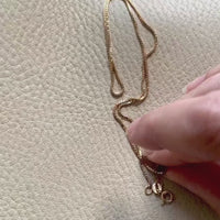 Vintage Italian box link gold chain necklace - 16inches of 18k gold