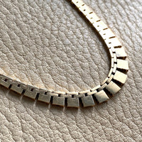 Vintage Danish 14k gold cleopatra link necklace 17 inch length