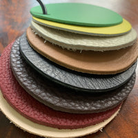 Leather swatch ring