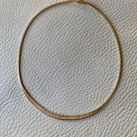 Vintage Danish 14k gold Geneva link necklace variation 15.75 inch length