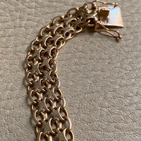 Gorgeous 1968 x-link 18k solid gold bracelet - Hägersten, Sweden - 7.5 inch length