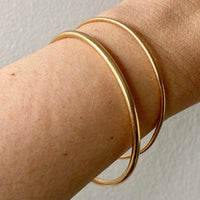 Scandinavian vintage 14k Gold tubular bangle