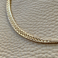 Vintage Danish 14k gold Geneva link necklace variation 15.75 inch length