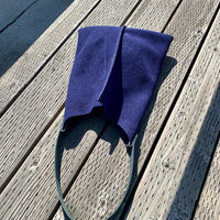 Wedge bag - Lapis blue suede