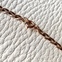 Rose gold vintage curb link necklace 19 inch length