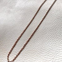 Rose gold vintage curb link necklace 19 inch length
