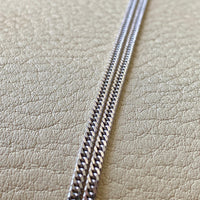 vintage 18k italian white gold curb link chain necklace 16inch