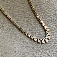 1932-1982 Danish 14k gold necklace - Cleopatra brick link by SV Glymers