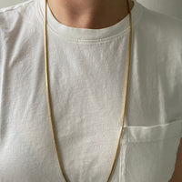 18k gold vintage italian long foxtail necklace