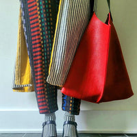 Assorted pieces - Red textured bull hide