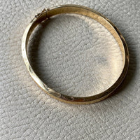 vintage Danish 14k gold bangle bracelet with high polish face