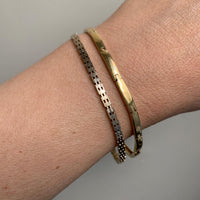 Slim 18k pale yellow brick link bracelet - Copenhagen