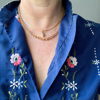 Vintage Italian box link gold chain necklace - 16inches of 18k gold