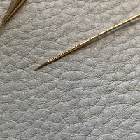 Two 18k gold droplet scarf or hat pins - Sweden 1920s
