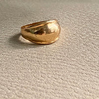Swedish vintage 1976 cigar band ring in solid 18k gold - ring size 7.75