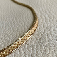 Vintage Danish 14k gold Geneva link necklace variation 15.75 inch length