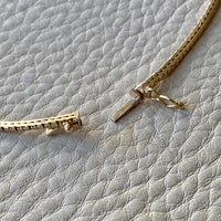 Vintage Danish 14k gold Geneva link necklace variation 15.75 inch length