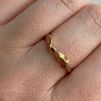 vintage 14k gold bjorn weckstrom brutalist style ring size 8.25