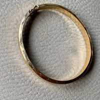 vintage Danish 14k gold bangle bracelet with high polish face
