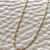 Vintage Finnish cable link gold chain necklace - 15inches of 14k gold