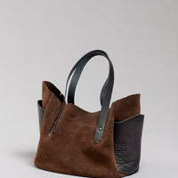 Brev MEDIUM carryall - Dark Chocolate & Black