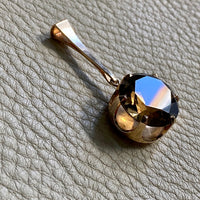 Vintage 14k Finnish pendant with large smoky quartz stone. By Elis Kauppi