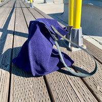 Wedge bag - Lapis blue suede