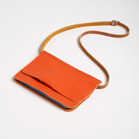 The Novella bag - Papaya orange leather