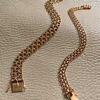 Vintage Swedish solid 18k gold x link bracelet with hidden box clasp