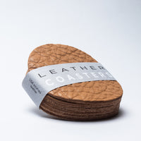 Leather Coasters - 6 coaster set