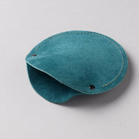 Teal suede circular cable case