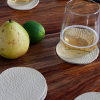 Leather Coasters - 6 coaster set