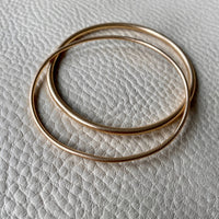 Scandinavian vintage 14k Gold tubular bangle