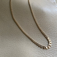 1932-1982 Danish 14k gold necklace - Cleopatra brick link by SV Glymers
