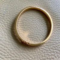 18k gold vintage swedish hinged bangle bracelet