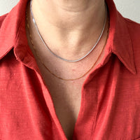 vintage 18k italian white gold curb link chain necklace 16inch