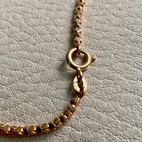 Long length Honeycomb link necklace - Italian vintage - 18k gold, 28 inch length