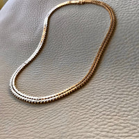 vintage 18k gold geneva link necklace