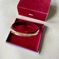 vintage Danish 14k gold bangle bracelet with high polish face