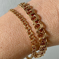 Dainty 18k double-link solid gold bracelet - Avesta, Sweden 1960