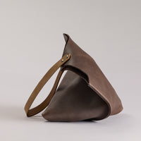 Wedge bag - Dark Chocolate bull hide