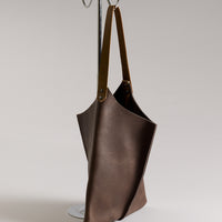 Wedge bag - Dark Chocolate bull hide