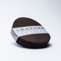 Leather Coasters - 6 coaster set
