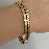 14k gold danish geneva link bracelet made by Aage Albing 1969-1989