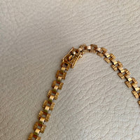 14k gold vintage 1967 Finnish cleopatra link necklace 16.5 inch length