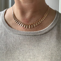 1980 Cleopatra link 14k solid rose gold necklace - Finland