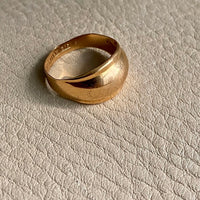 Swedish vintage 1976 cigar band ring in solid 18k gold - ring size 7.75