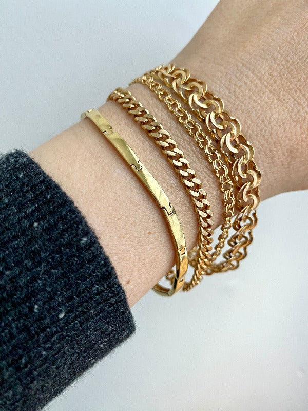 1962 swedish vintage 18k gold link bracelet size 7.25