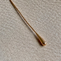 Two 18k gold droplet scarf or hat pins - Sweden 1920s