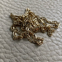 Elegant Flat Mariner Link necklace in solid 14k yellow gold - 20.5 inches long